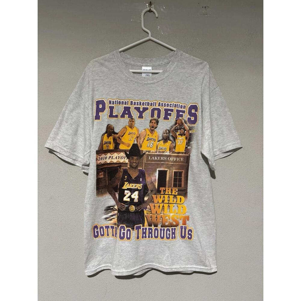2010 Los Angeles Lakers Kobe Bryant Nba Finals Champions Playoffs T-Shirt L N31